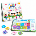 Curious Steps – A Day in My Life | Reusable Velcro Busy Book (0–6 Years)